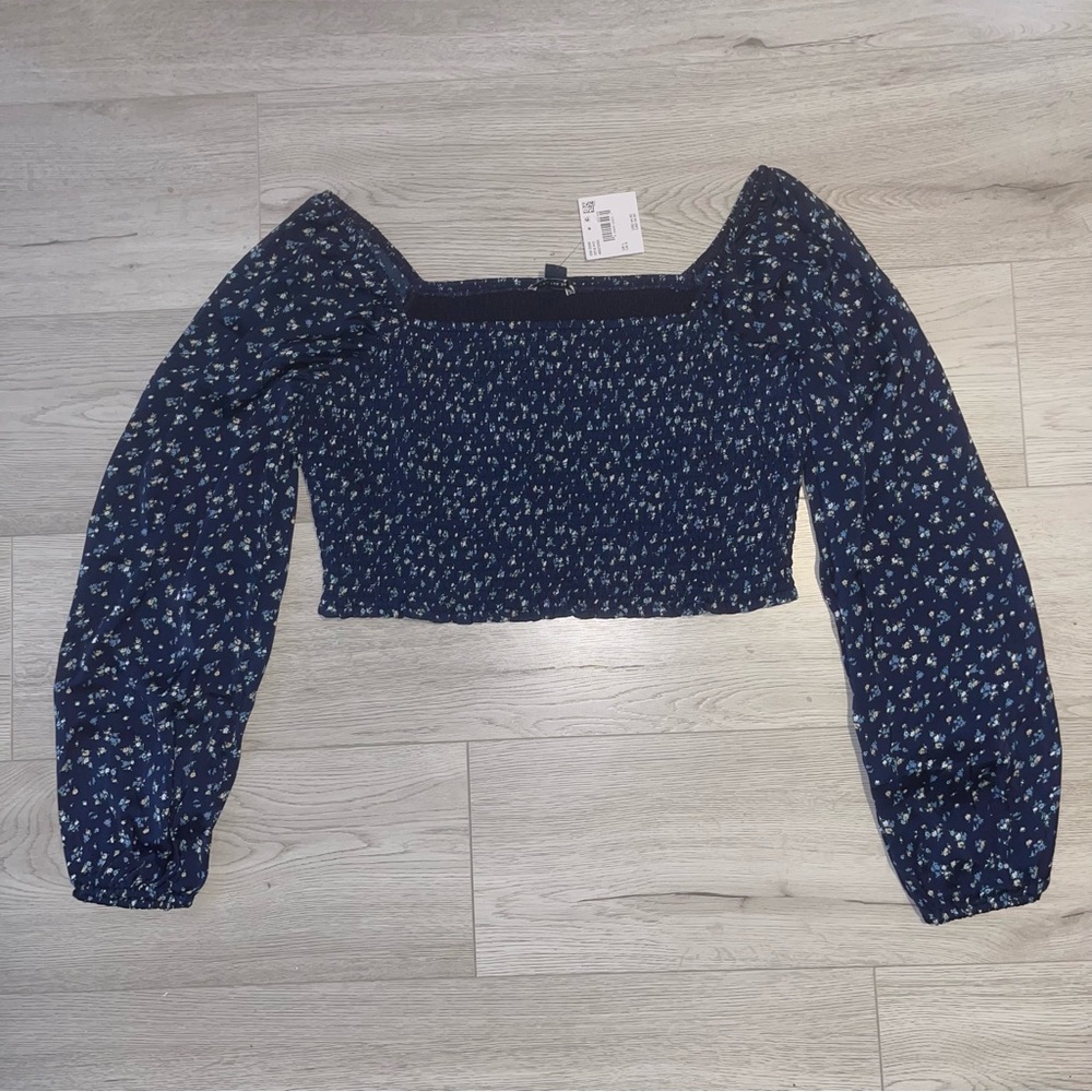 AE Smocked Puff Long Sleeve Blouse